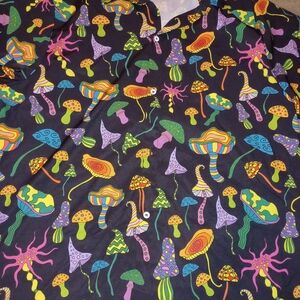 Colorful Mushroom Print Men's Shirt